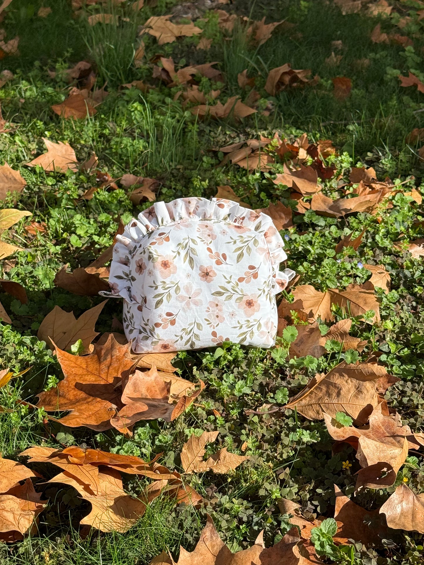 Trousse en popeline fleurie
