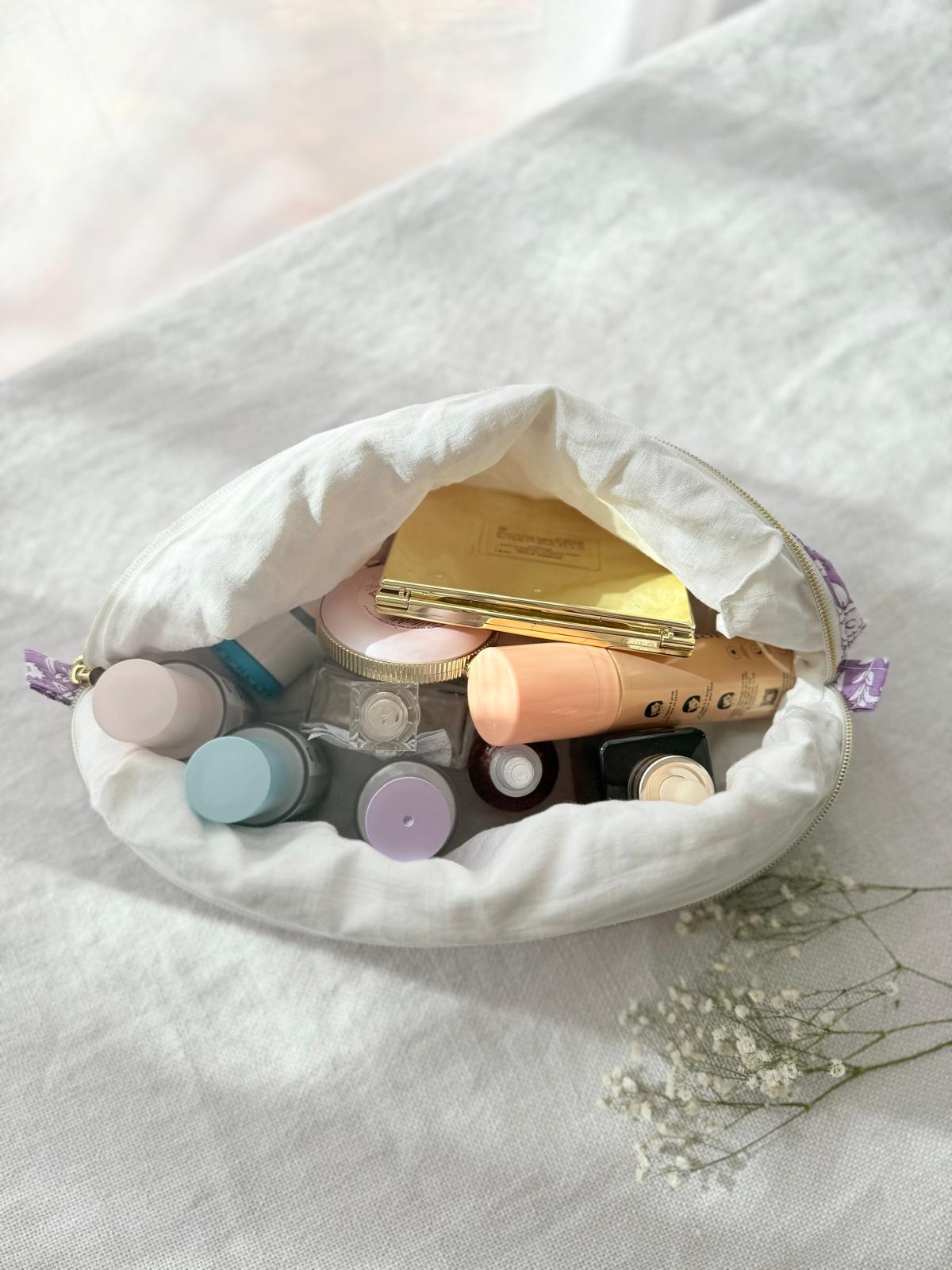 Trousse tissu indien lila