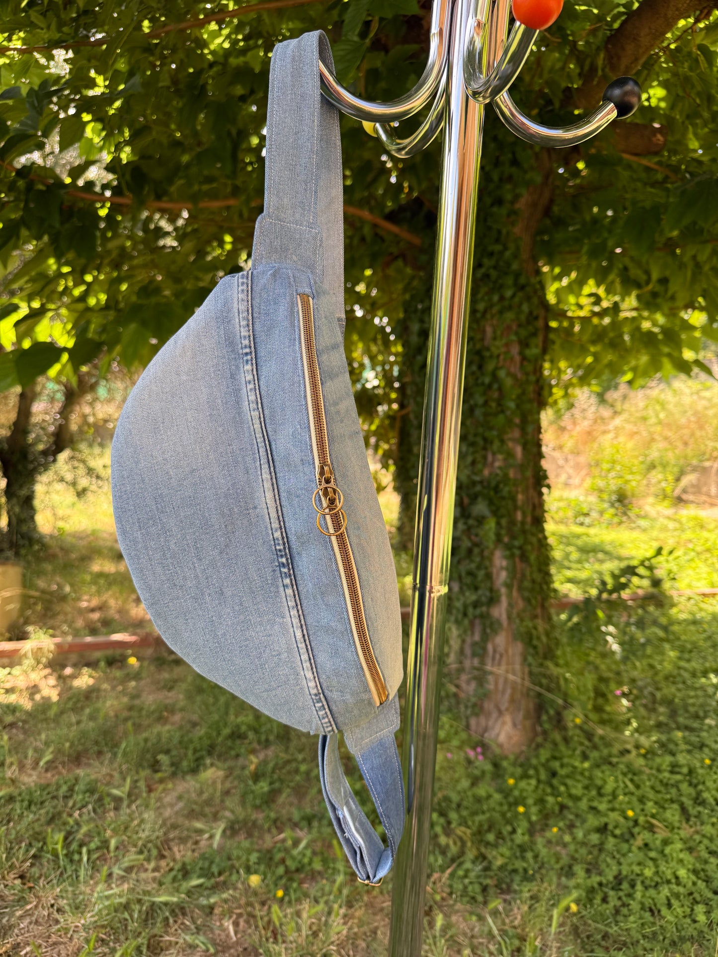 Sac banane jean’s clair recyclé