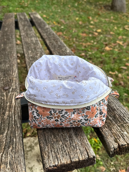 Trousse en popeline fleurie