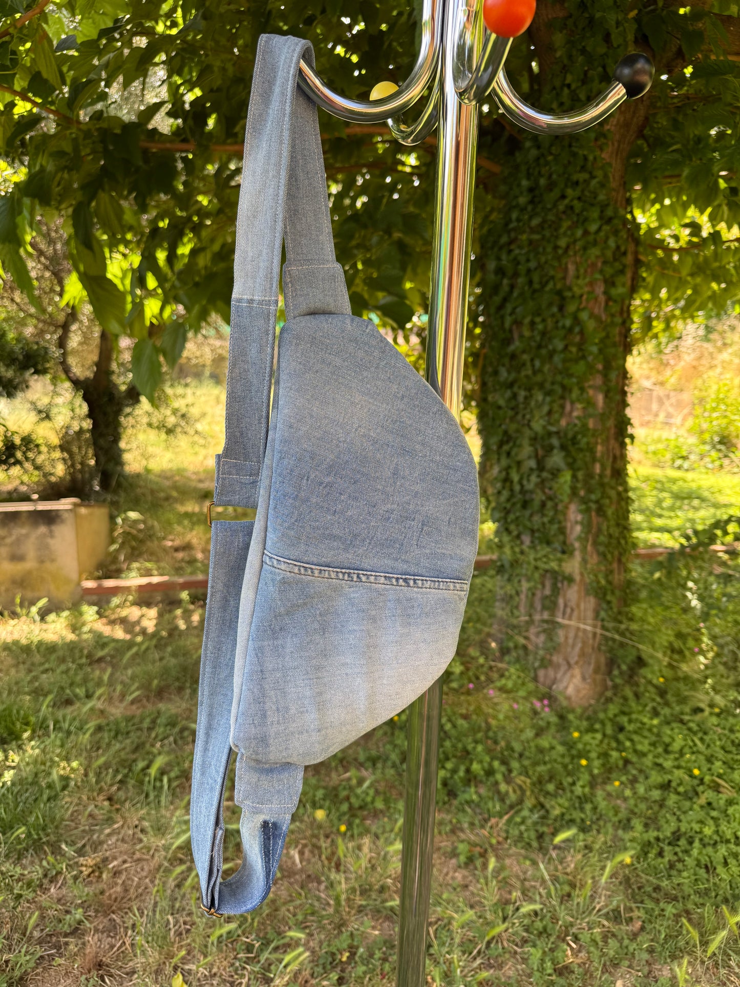 Sac banane jean’s clair recyclé