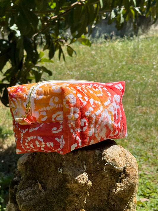 Trousse tissu batik coton