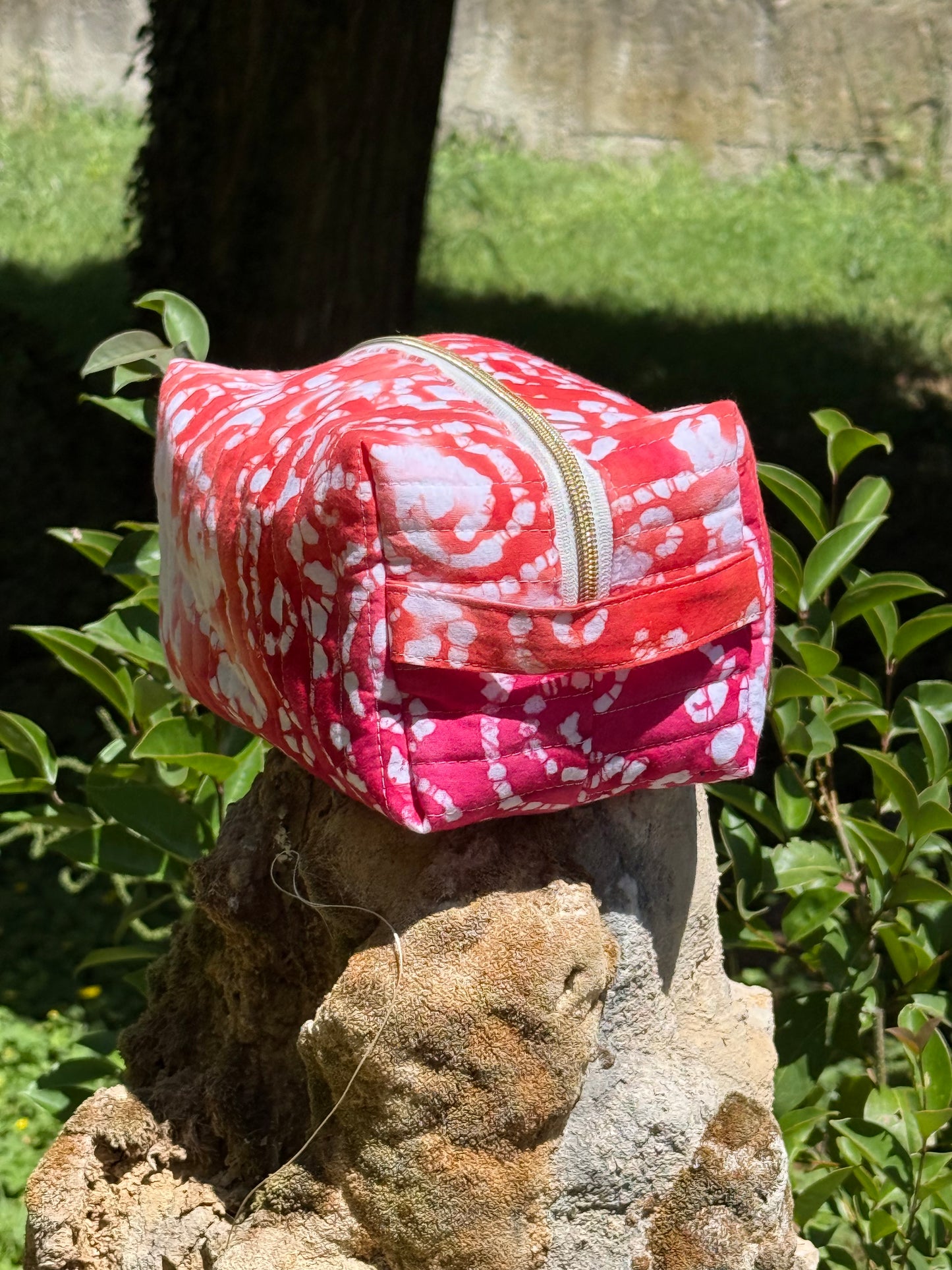 Trousse tissu batik coton