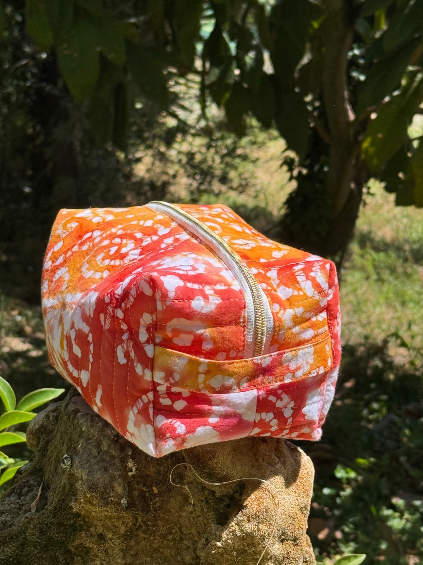Trousse tissu batik coton