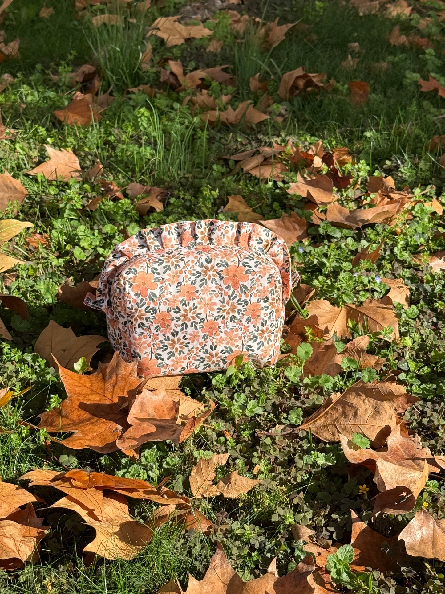 Trousse en popeline fleurie