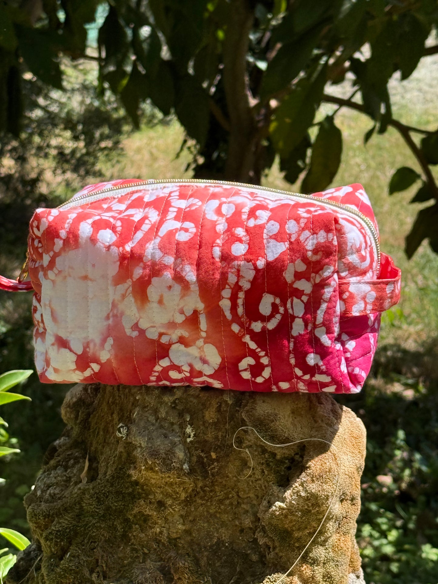 Trousse tissu batik coton