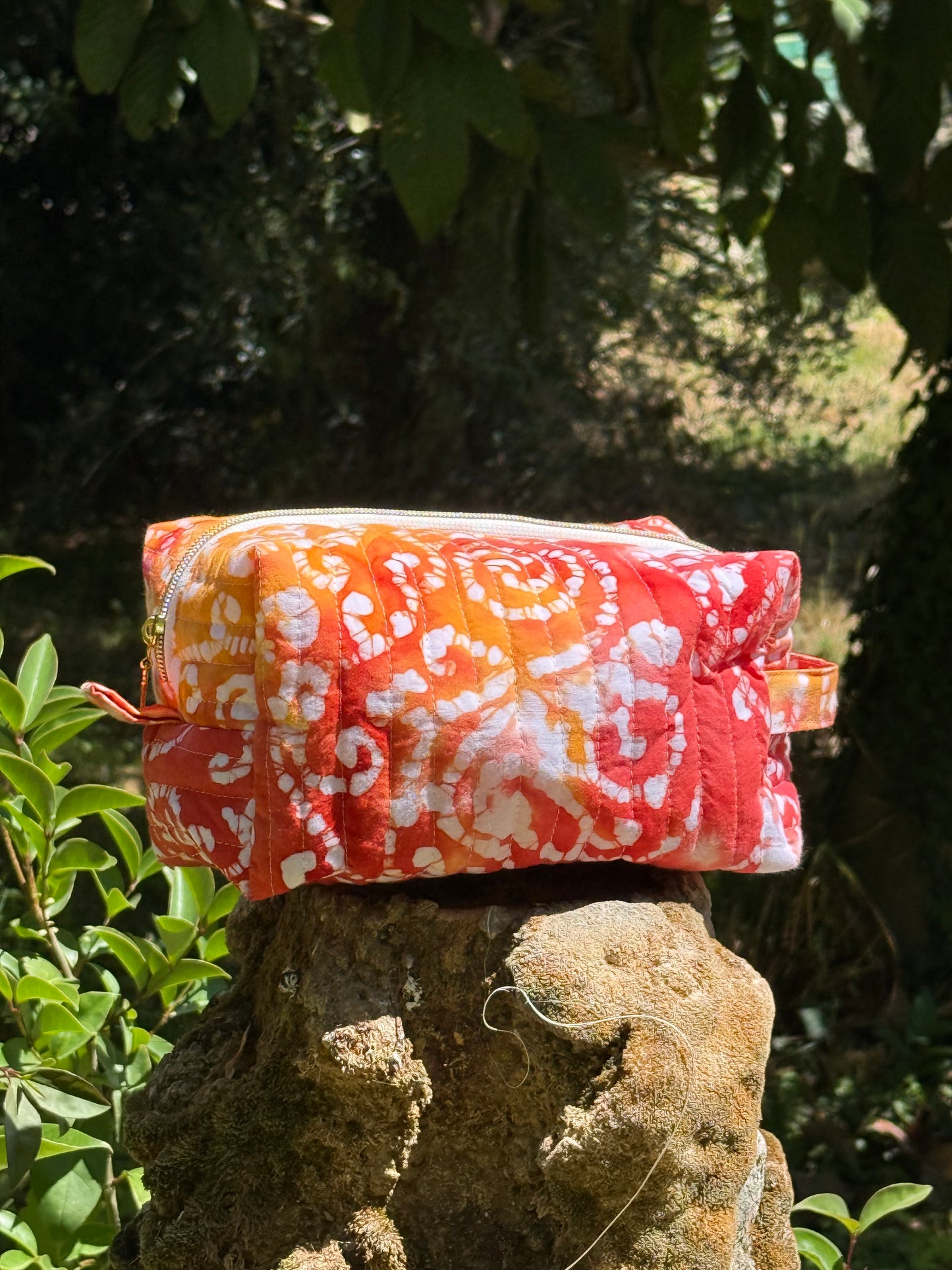 Trousse tissu batik coton