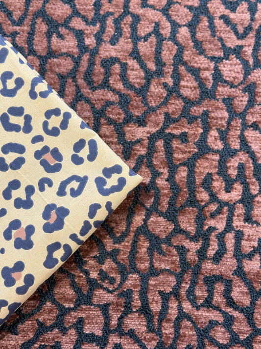 Sac banane velours imprimé léopard